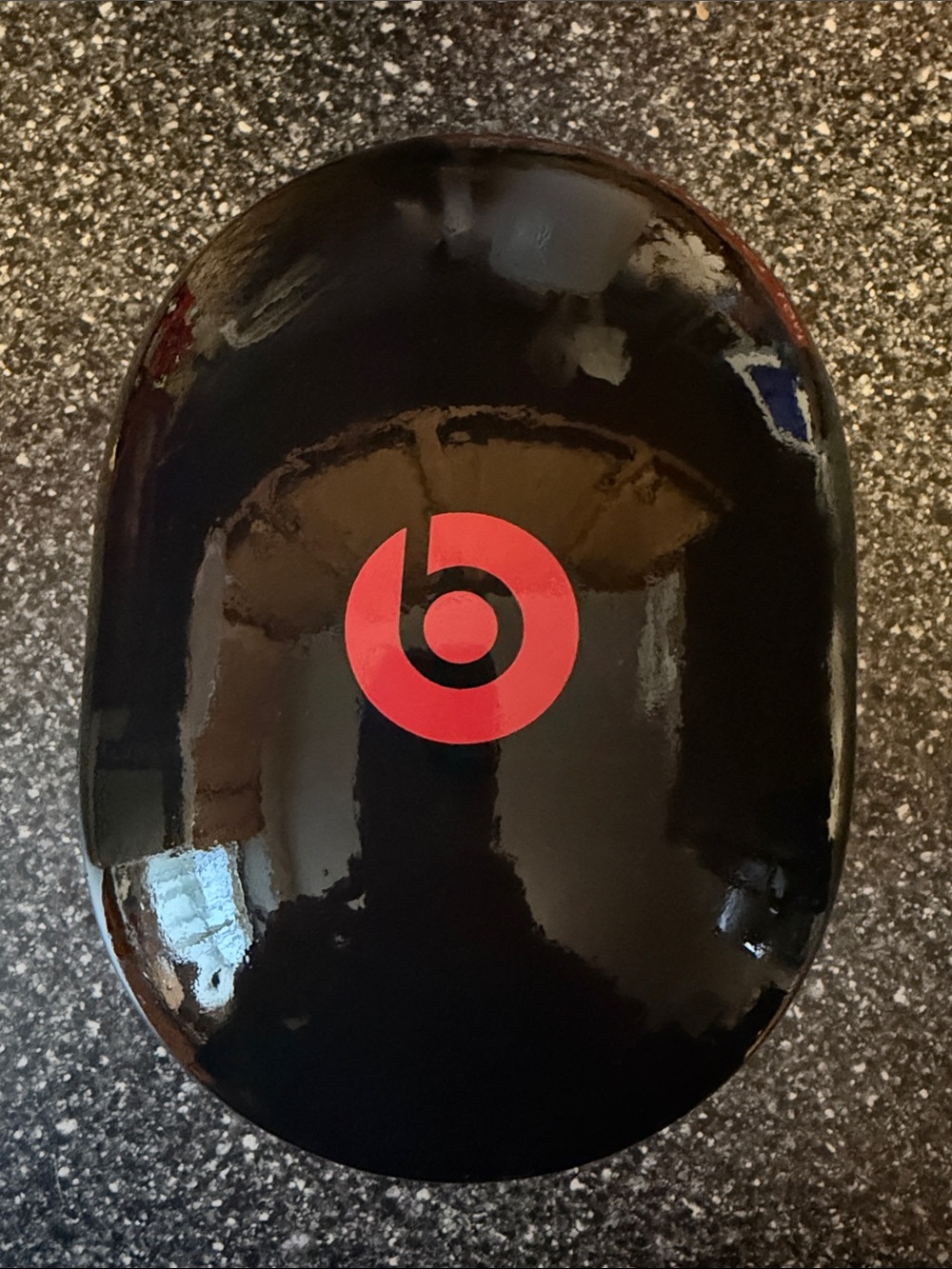 Beats by Dre Black Hard Shell Headphone Case with Red Logo